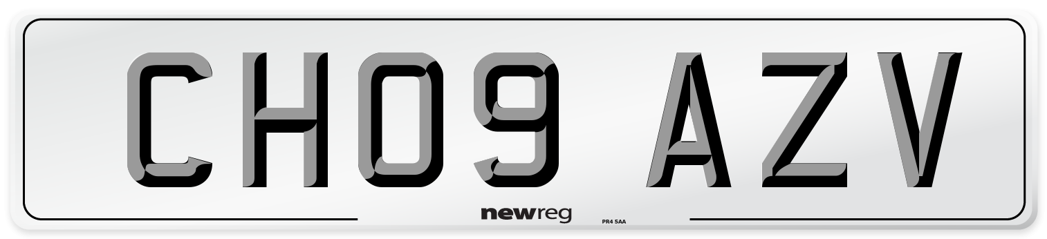 CH09 AZV Number Plate from New Reg